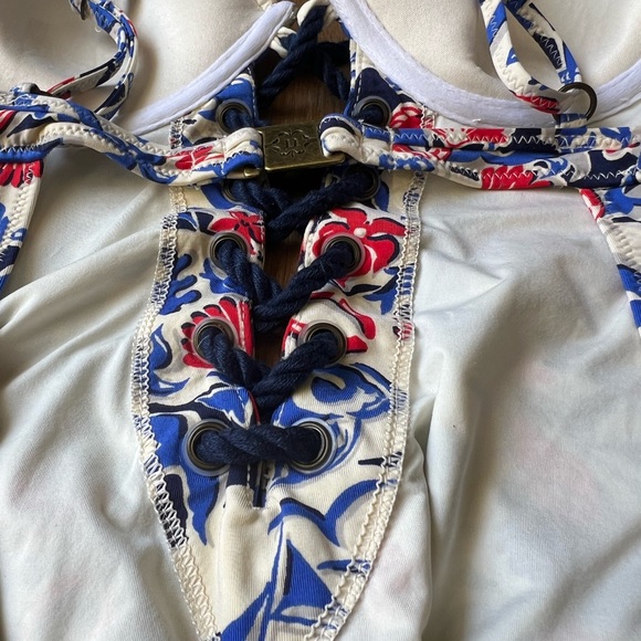 Nanette Lepore Deauville Vamp Sailboat Swimsuit Underwire Bathing Suit size M - Picture 6 of 15